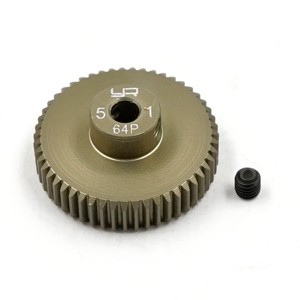 Pinion Gear 64P 51T Aluminum 7075 Hard Coated - Yeah Racing