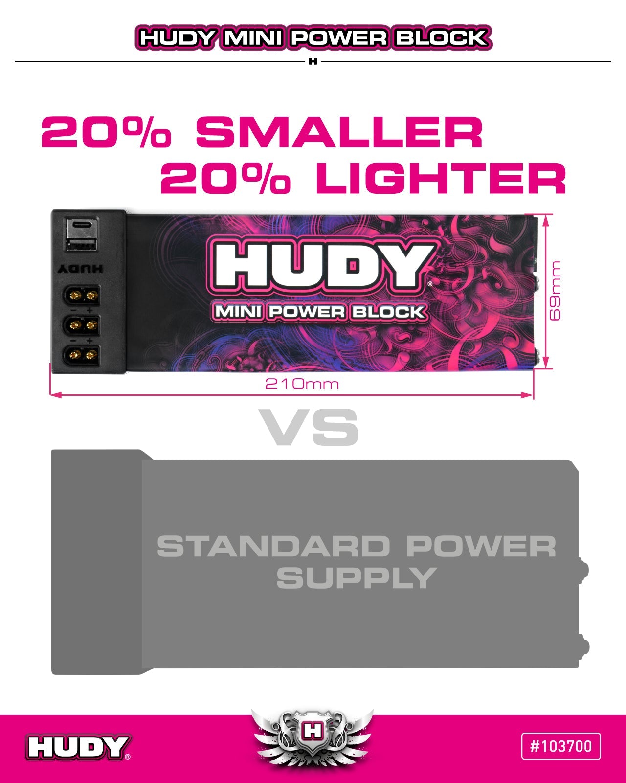 HUDY Mini Power Block 800W / 67 AMP - AU PLUG
