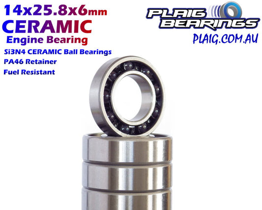 Plaig: 14x25.8x6mm Nitro Engine Ceramic Rear Bearing MX Speed Series