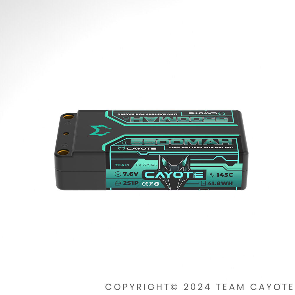CAYOTE Racing 5500mAh 2S Shorty LiPo Battery 7,6V 145C 203g