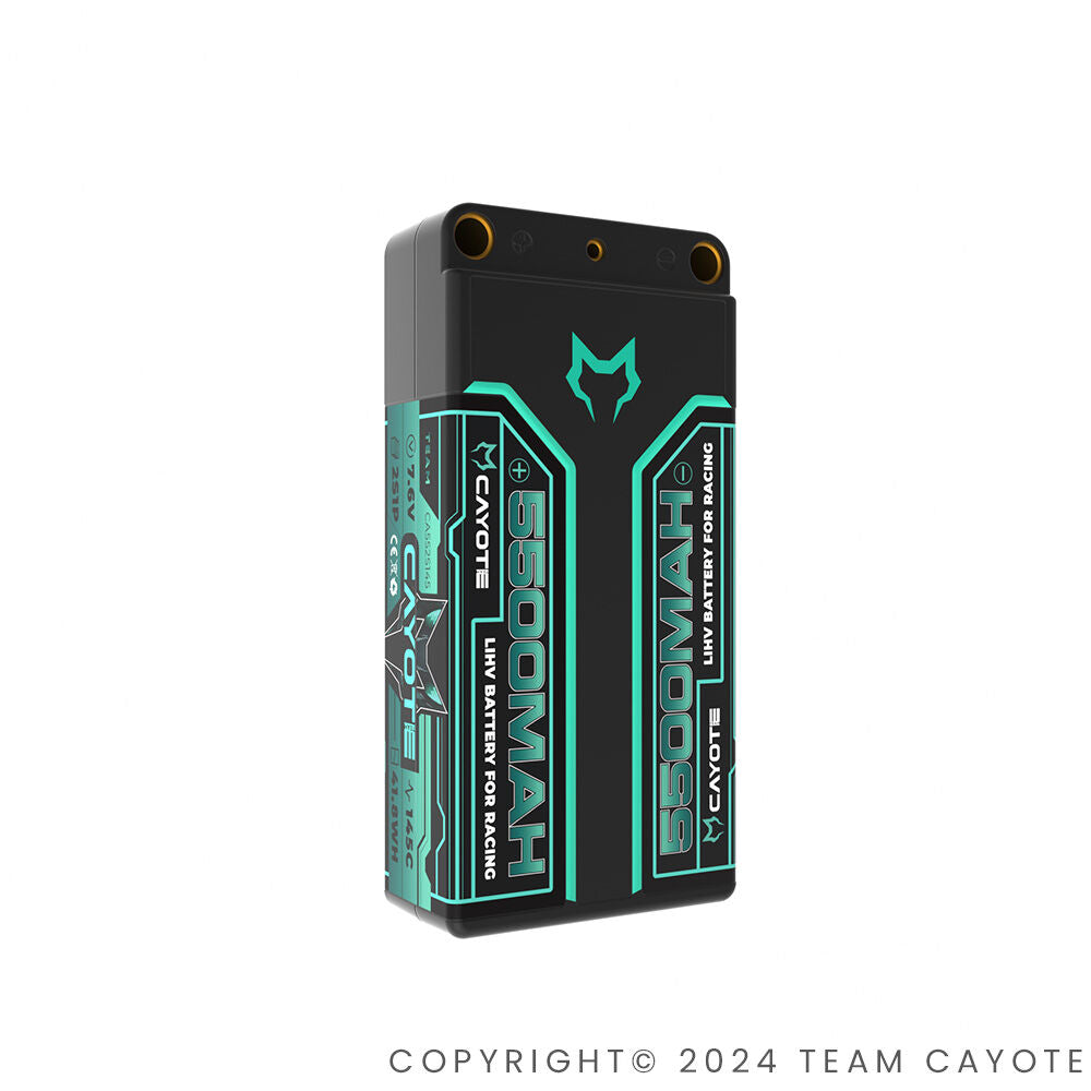 CAYOTE Racing 5500mAh 2S Shorty LiPo Battery 7,6V 145C 203g