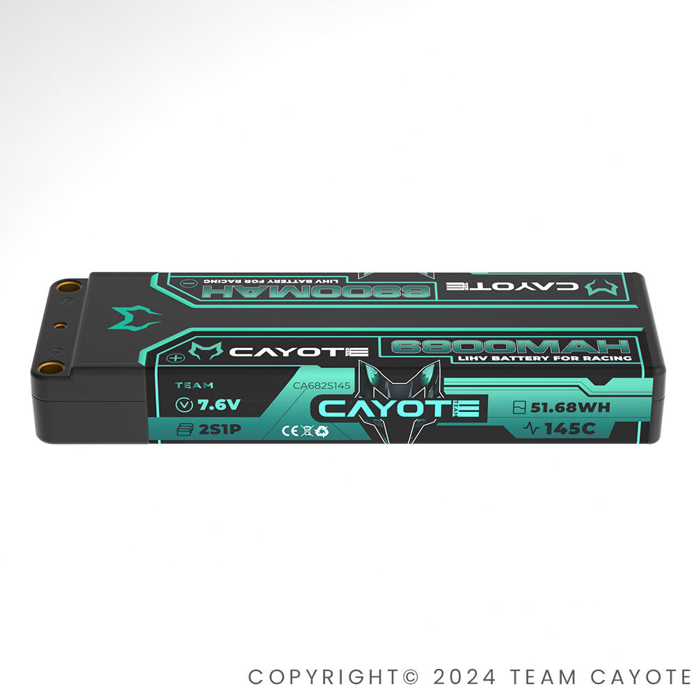 CAYOTE Racing 6800mAh 2S LiPo Battery 7,6V 145C 249g