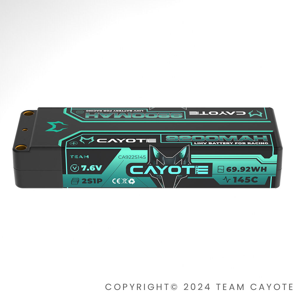 CAYOTE Racing 9200mAh 2S LiPo Battery 7,6V 145C 319g