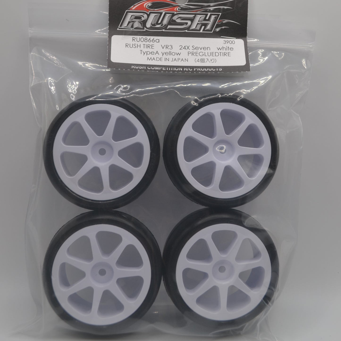 Rush VR3 24X Slick SevenSpoke White Rim