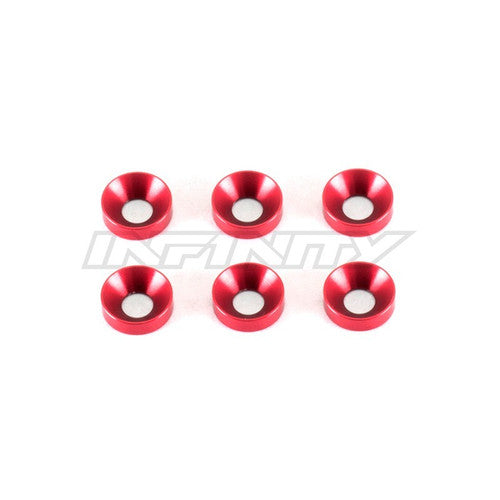 3mm Countersunk Washers (Red/6pcs)