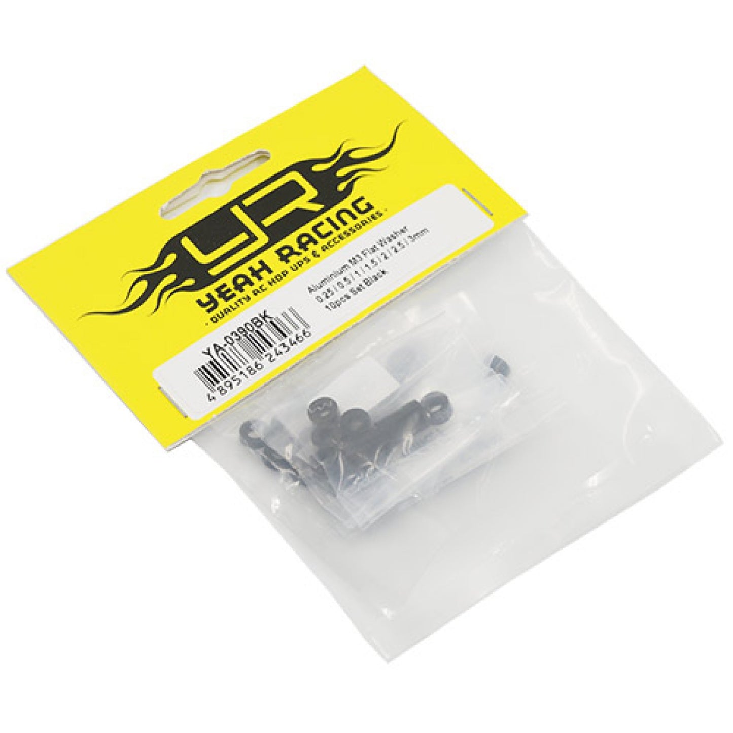 Aluminum M3 Flat Washer 0.25 /
0.5 / 1 / 1.5 / 2 / 2.5 / 3mm 10pcs Set Black