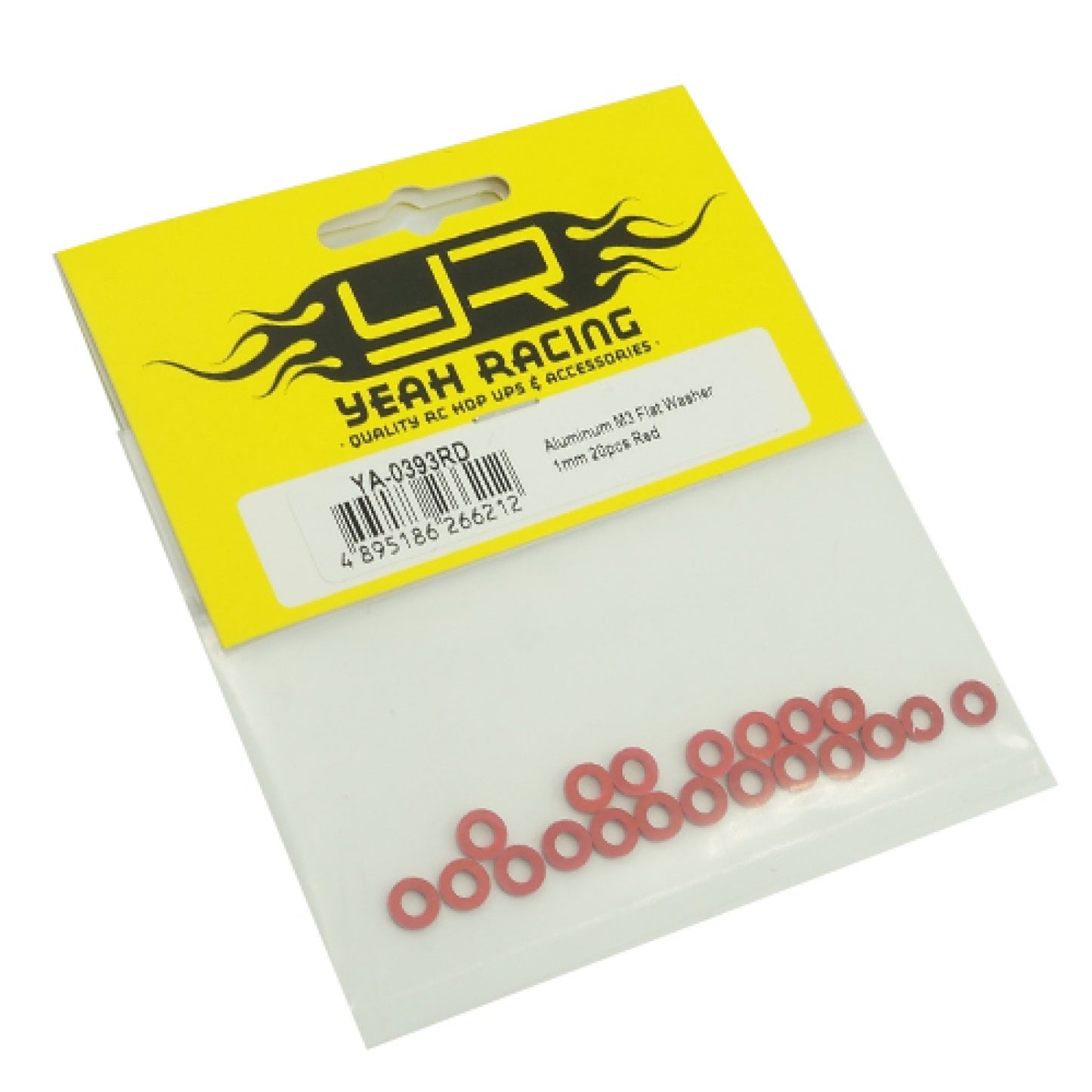 Aluminum M3 Flat Washer 1mm 20pcs Red