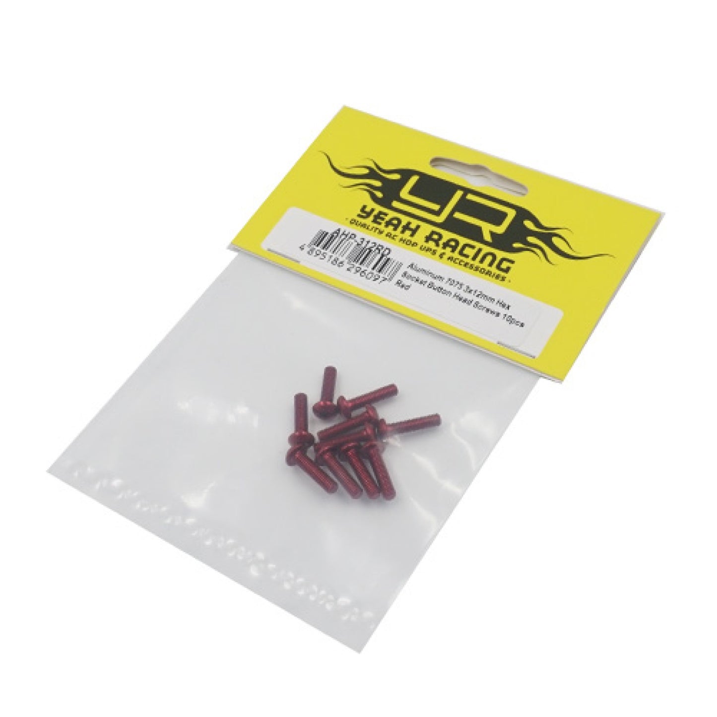 Aluminum 7075 3x12mm Hex Socket Button Head Screws 10pcs Red