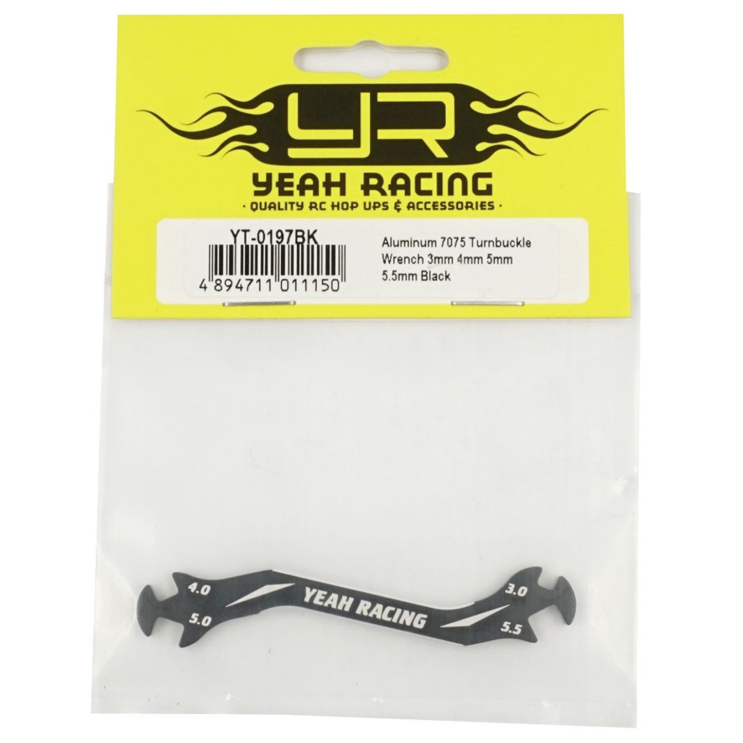 Aluminum 7075 Turnbuckle Wrench 3mm 4mm 5mm 5.5mm Black
