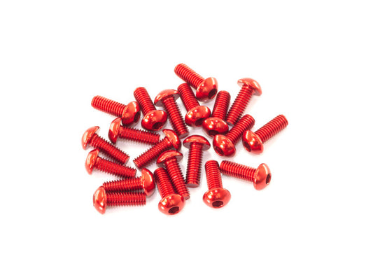Infinity M3x8mm Aluminum Button Head Screw (Red/20pcs)