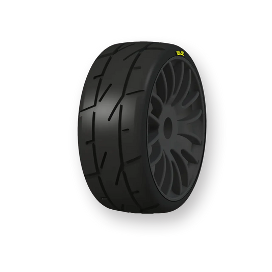 PMT: 1/8 Super Soft Q01 GT Rally Tyres - 1 Pair (Black)