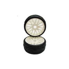 PMT: 1/8 Soft Q03 GT Rally Tyres - 1 Pair (White)