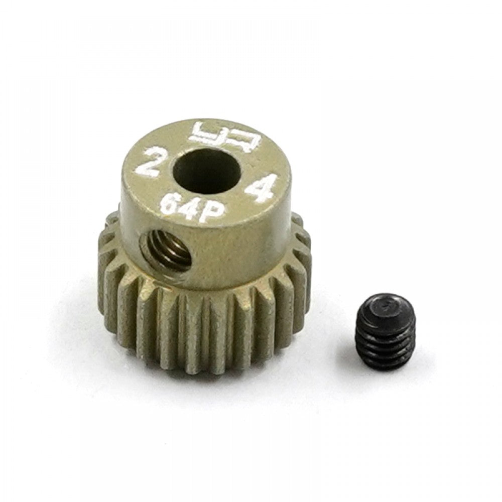 Pinion Gear 64P 24T Aluminum 7075 Hard Coated - Yeah Racing