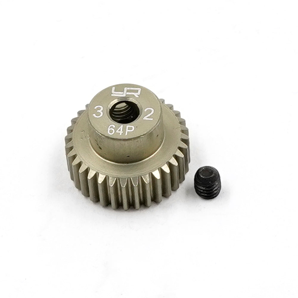 Pinion Gear 64P 32T Aluminum 7075 Hard Coated - Yeah Racing