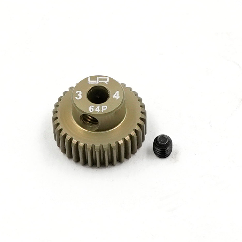 Pinion Gear 64P 34T Aluminum 7075 Hard Coated - Yeah Racing