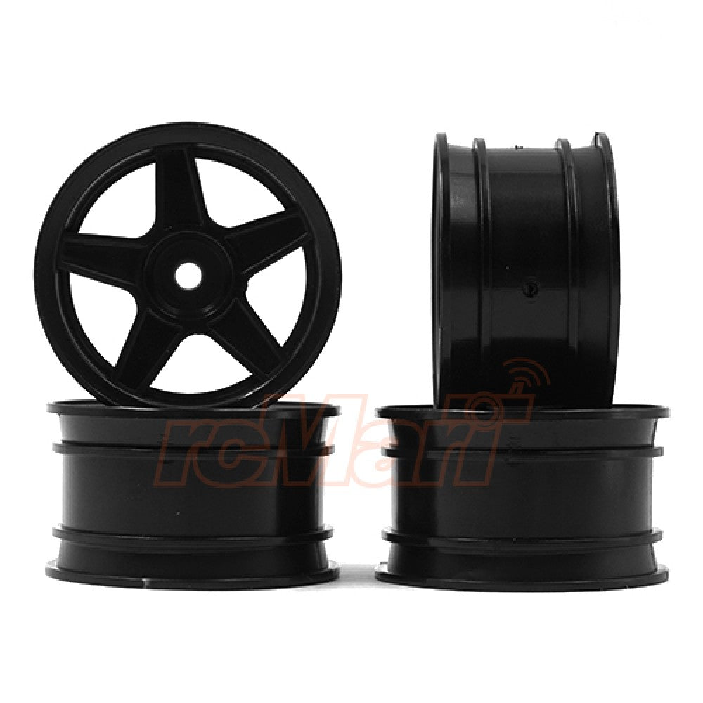 Yeah Racing 1/10 5 Spoke Mini Rims Black 4pcs