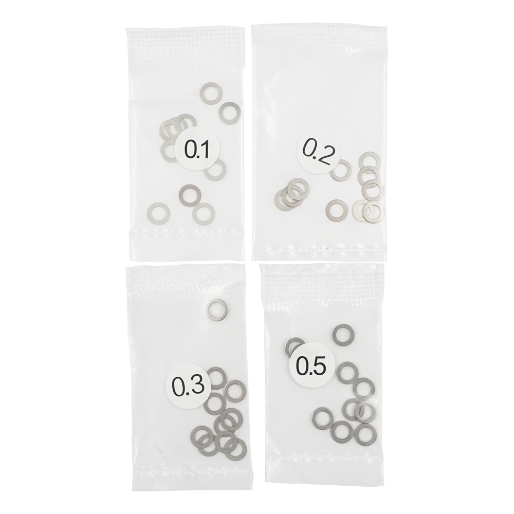 3x5mm Stainless Steel Spacer Set 0.1 0.2 0.3 0.5mm - Yeah Racing