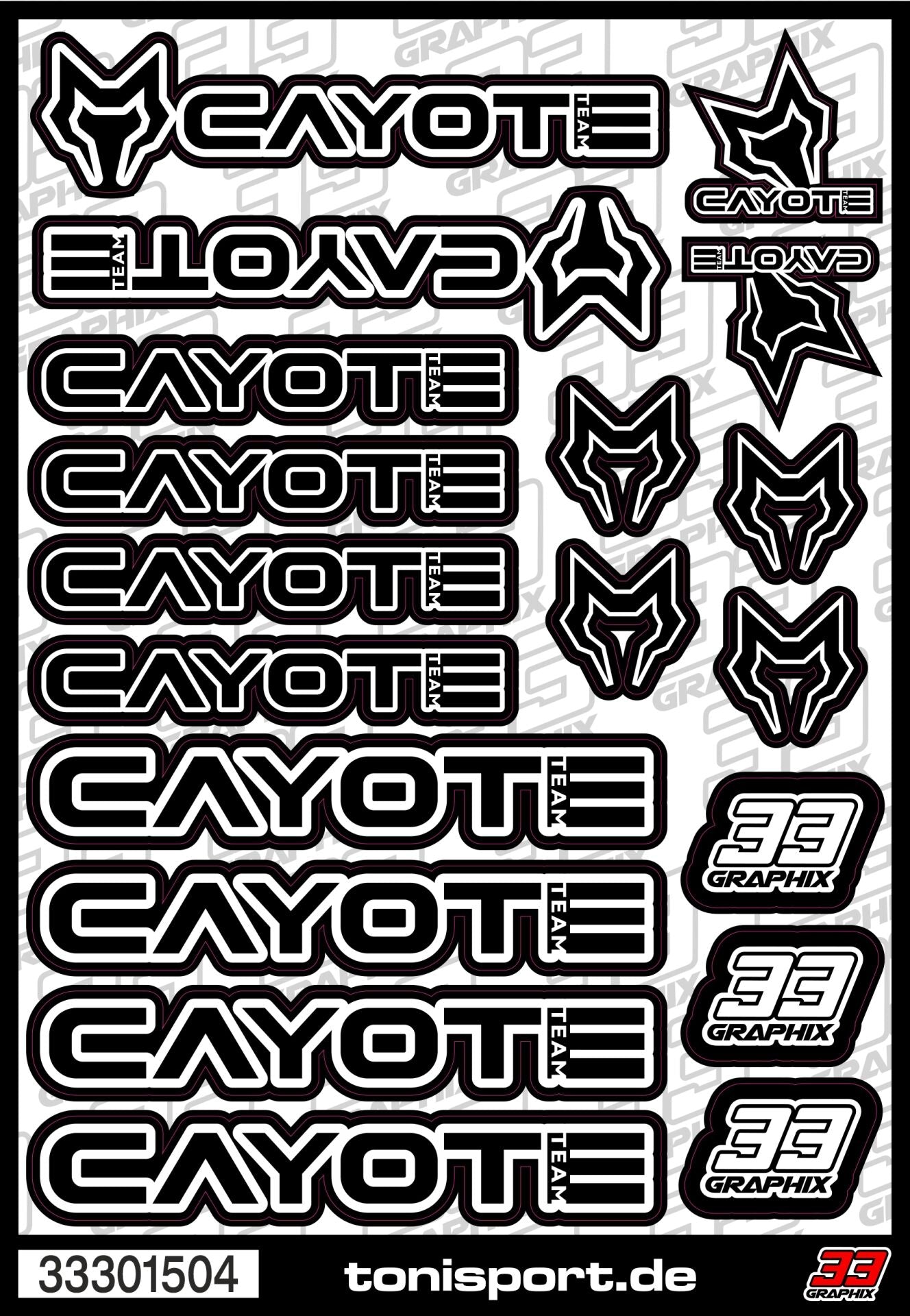Cayote Sticker Sheet by 33Graphix DIN A5