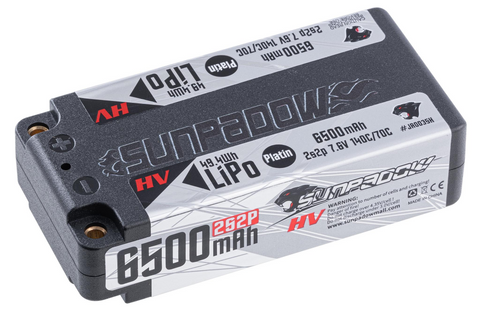 Sunpadow High-End LiHV Shorty 6500mAh-7.6V-2s2p-140C