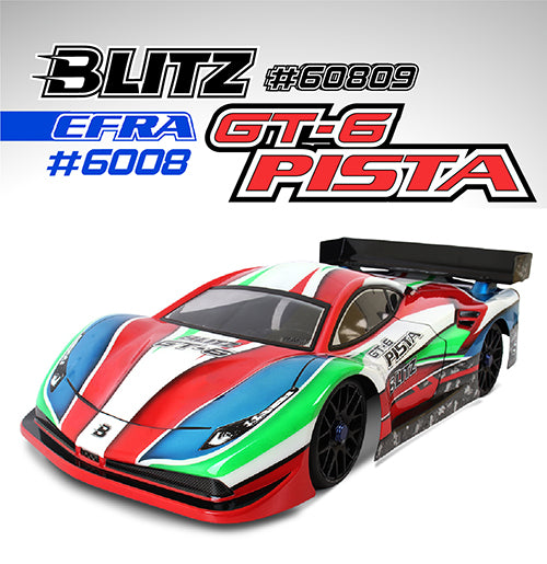 Blitz GT6 Pista 1/8th On-Road GT Body-Shell 1.0mm