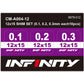 Infinity 12x15 SHIM SET (0.1, 0.2, 0.3mm 10pcs each)