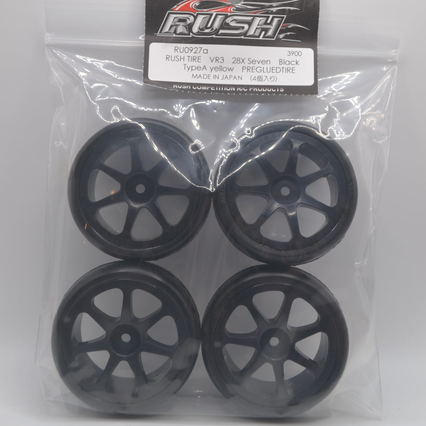 Rush VR3 28X Slick SevenSpoke Black Rim