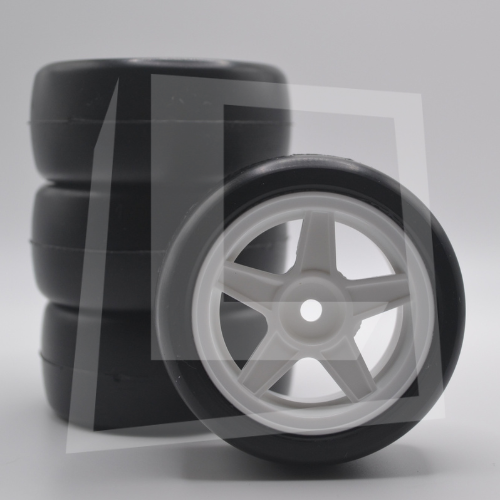Rush Mini Tire 30x Round 5 Spoke Wheel 0 Offset Premount