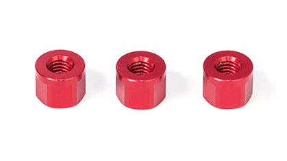 ALUMINUM MOUNT SPACER M3x6x4.5mm (Red/3pcs)