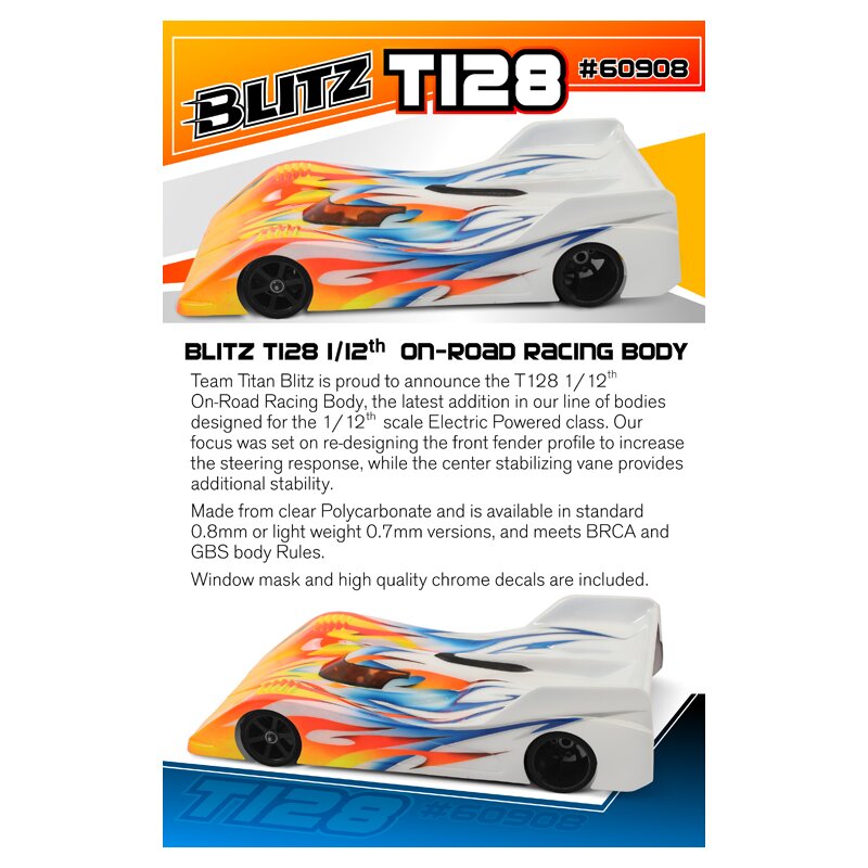 BLITZ T128 1/12 On Road Racing (0.7mm)