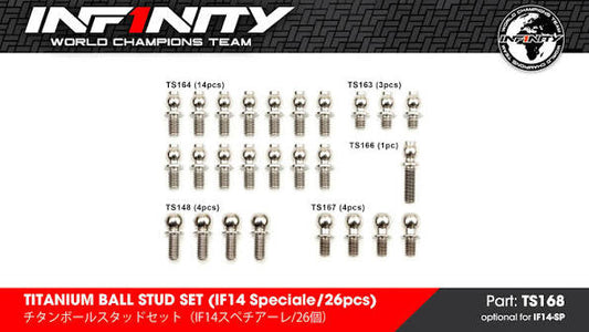 INFINITY SPEC1LE - TITANIUM BALL STUD SET (IF14 Speciale/26pcs)