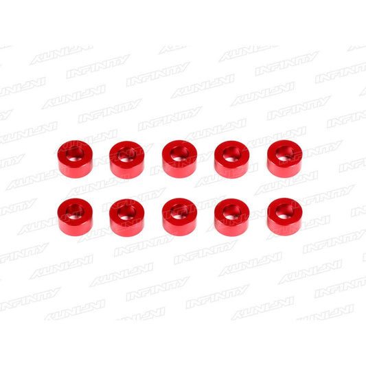 Infinity Aluminum Washer 3x6x3.0mm (Red/10pcs)