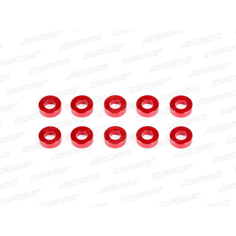 Infinity Aluminum Washer 3x6x2.0mm (Red/10pcs)