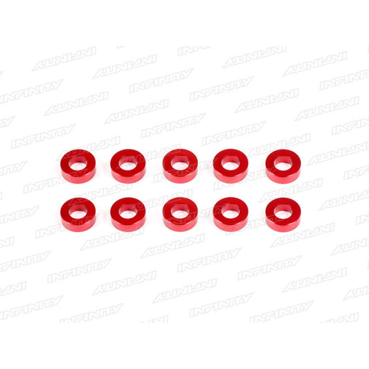 Infinity Aluminum Washer 3x6x2.0mm (Red/10pcs)