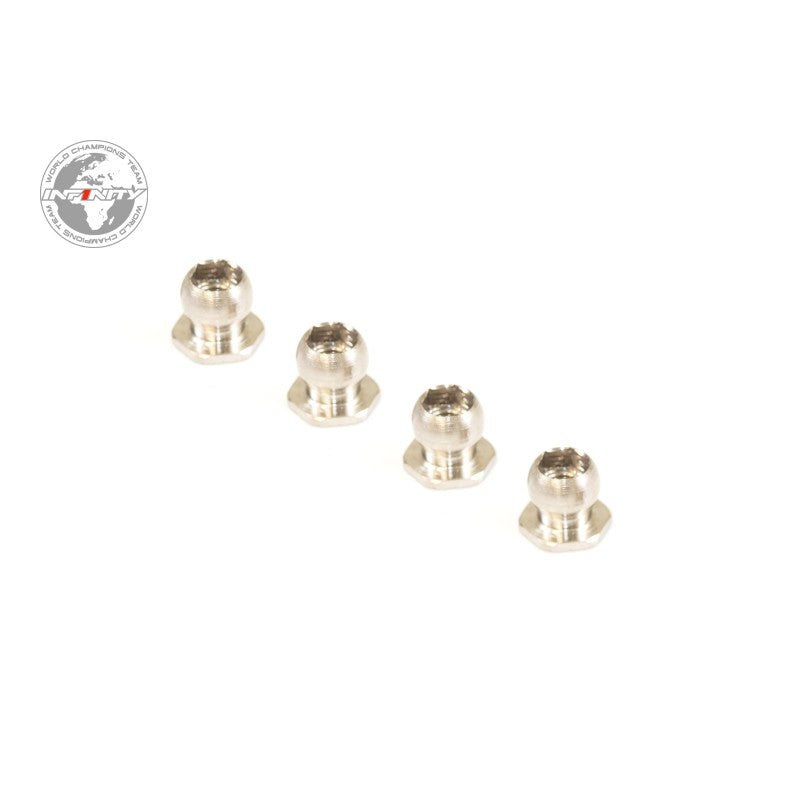 LOW-MOUNTED LOWER ARM BALL 4.9mm (-1mm/Silver/4pcs)