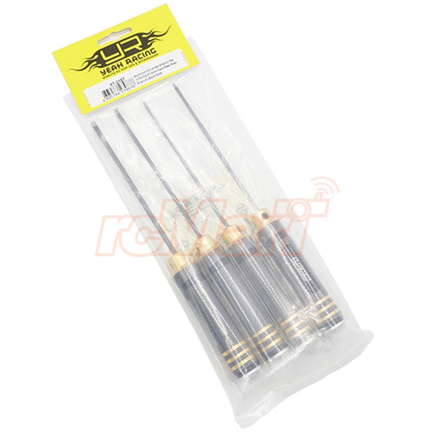 Aluminum Drive Hex Wrench Set (1.5/2.0/2.5/3.0mm Spring Steel Allen Wrench) Black/Gold