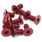 Aluminum 7075 3x6mm Hex Socket Flat Head Screws 10pcs Red