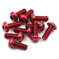 Aluminum 7075 3x8mm Hex Socket Button Head Screws 10pcs Red
