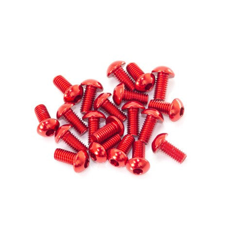 Infinity M3x6mm Aluminum Button Head Screw (Red/20pcs)