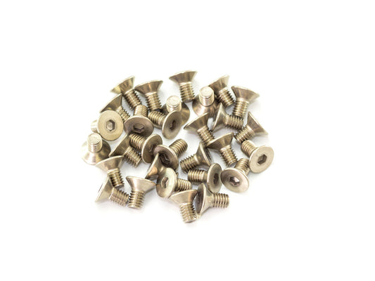 M3x6mm TITANIUM FLAT HEAD SCREW (30pcs)