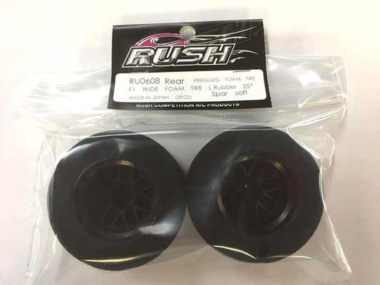 Rush F1 Pre-Glued Rear Tire 25deg